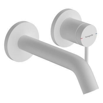 Смеситель для раковины Hansgrohe Tecturis S, скрытого монтажа, для монтажного бокса, излив 165 мм, матовый белый